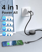 CAFELE 5-in-1 Retractable USB C Cable, 100W Multi Charging Cable USB C/A to - Image 3