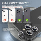 Choiche [3+1 for iPhone 14 Pro/iPhone 14 Pro Max Camera Lens Protector Bling - Image 2