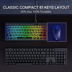 Redragon K522 60% Wired RGB Membrane Gaming Keyboard, Compact 61 Keys Linear - Image 3