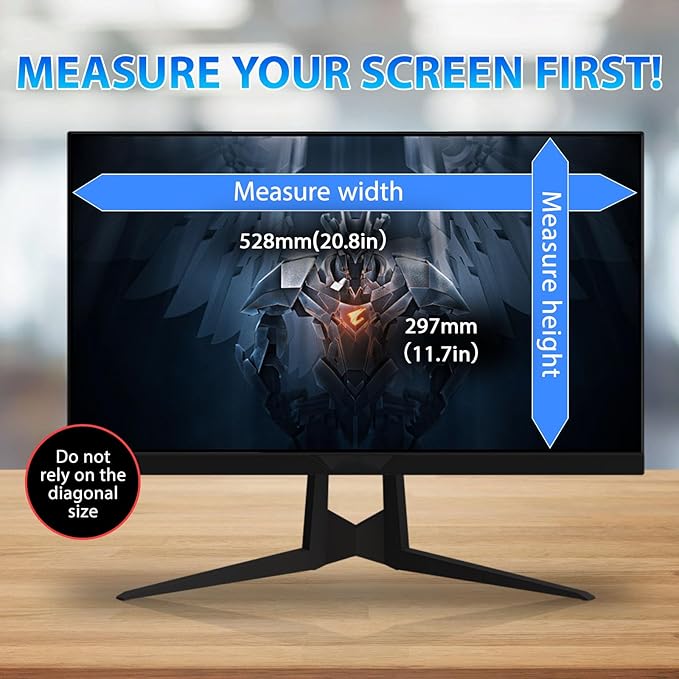 Magnetic 23.8 Inch Computer Screen Privacy Shield, Privacy Screen Filter - Image 6
