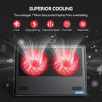 TECKNET Laptop Cooling Pad, Gaming Laptop Cooling Stand, Wind Speed Adjustable - Image 2