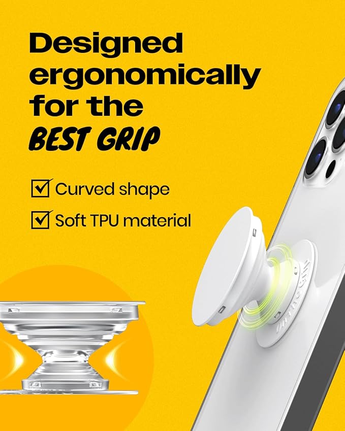 OnTheGrip Cute Natural Seashell Design Round Shape Collapsible Mobile Phone - Image 5