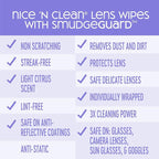 Nice 'N CLEAN SmudgeGuard Lens Wipes | Individually-Wrapped, Pre-Moistened - Image 9