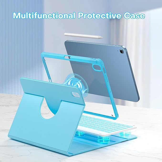 YBING Keyboard Case for iPad 10th Gen 10.9 inch & 11th Gen, 360 Rotation - Image 5