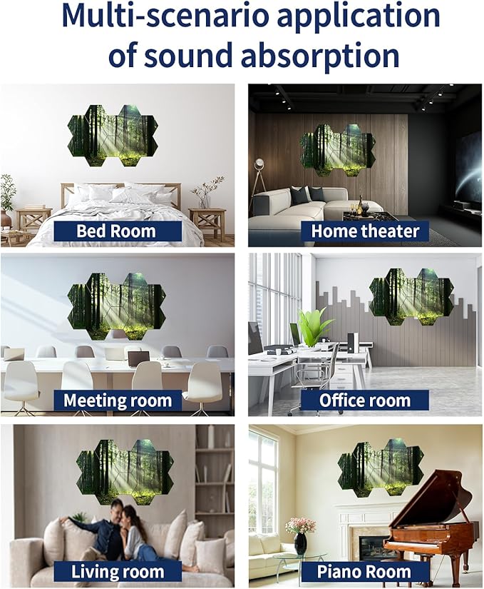Mollywell Art Acoustic Panels, Soundproofing, Wall Decoration, Suitable - Image 4
