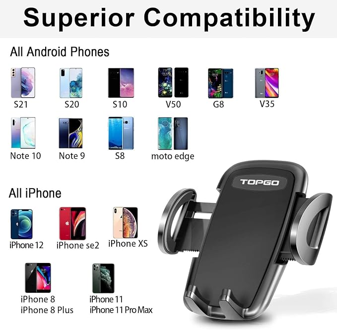 TOPGO Cup Phone Holder for Car, Car Cup Phone Mount, Compatible - Image 6
