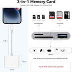 SD Card Reader for iPhone iPad, Micro SD Card Reader Memory Card Reader - Image 3
