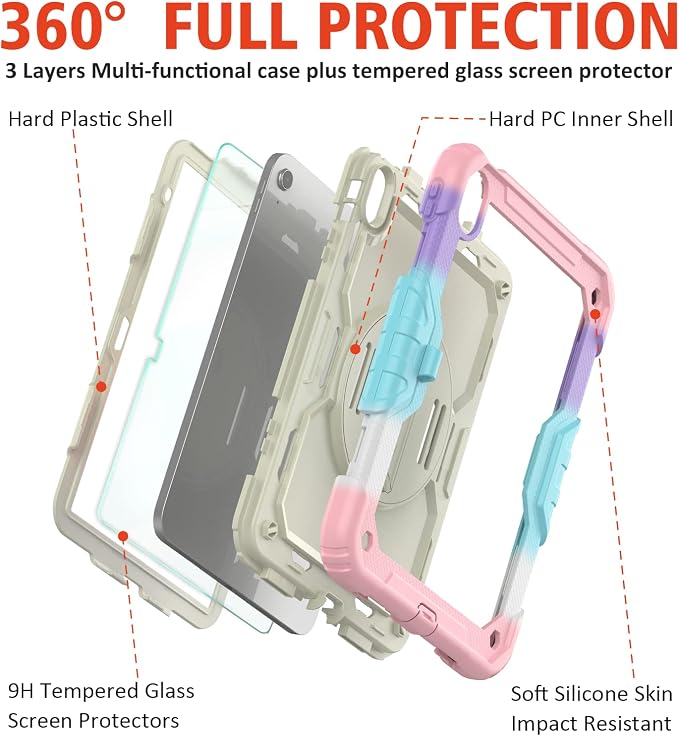 Ambison Case for iPad A16 11th/10th Generation 11"/10.9'' 2025/2022, Heavy Duty - Image 5