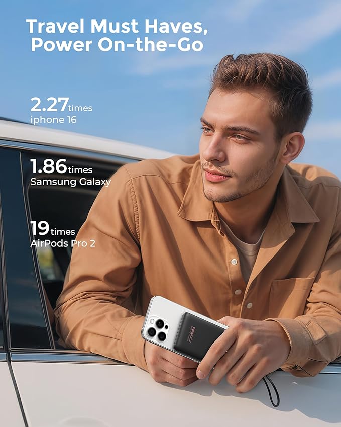 VEEKTOMX Mini Portable Charger 10000mAh, 22.5W Fast-Charging Portable Power - Image 3