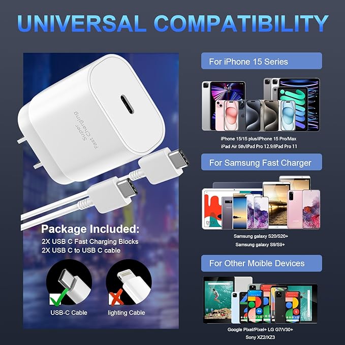 30W Phone 16 15 Charger Fast Charging, USB-C Wall Fast Charger Block Adapter - Image 5