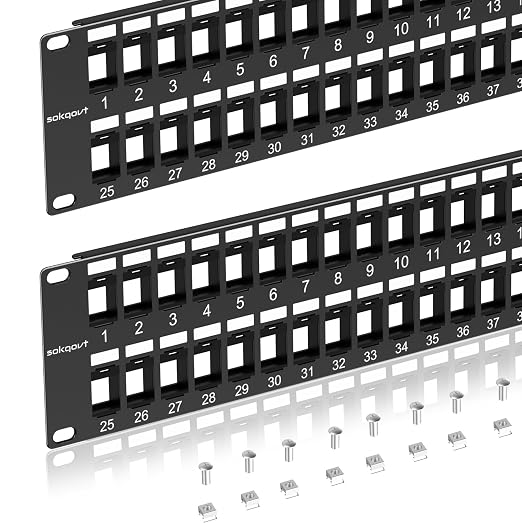 48 Port Blank Keystone Patch Panel by Unknown