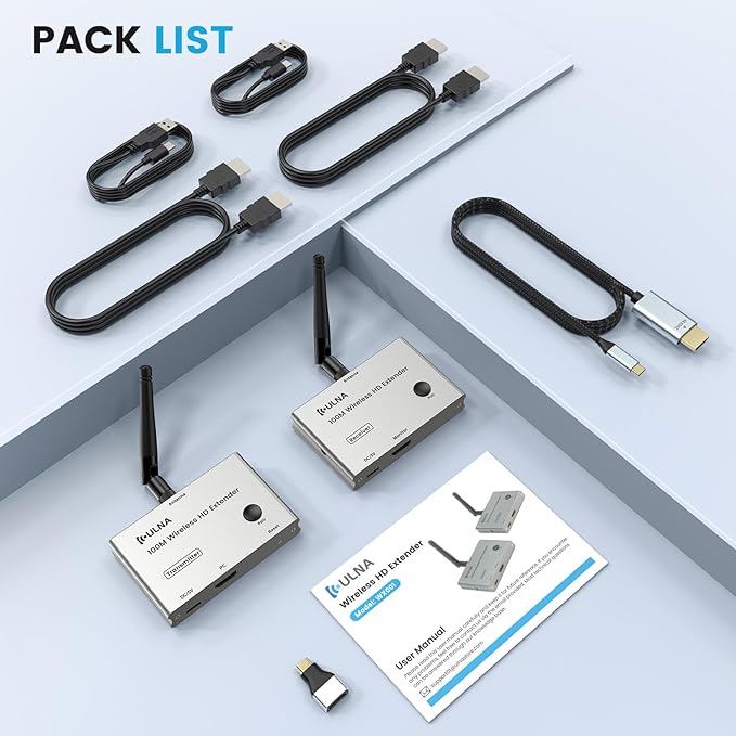 Wireless HDMI Transmitter and Receiver 4K, ULNA 328FT/100M Wireless HDMI - Image 8