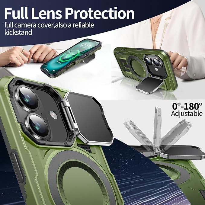 Camera Stand Case for iPhone 16, 2024 Version Military Grade Protective Soft - Image 3