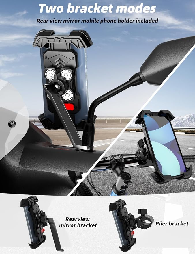 Bike Phone Holder, 360° Adjustable Motorbike Phone Holder - Image 7