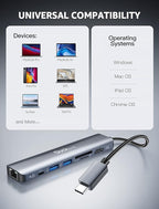 dockteck 7-in-1 USB C Hub with 4K 60Hz HDMI, 1Gbps Ethernet, 100W Power Delivery - Image 7