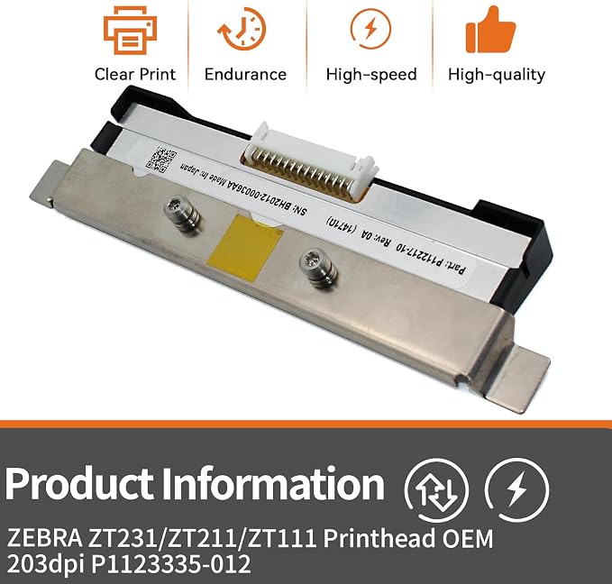 P1123335-012 New Printhead for Zebra ZT231 ZT211 ZT111 Thermal Industrial - Image 3
