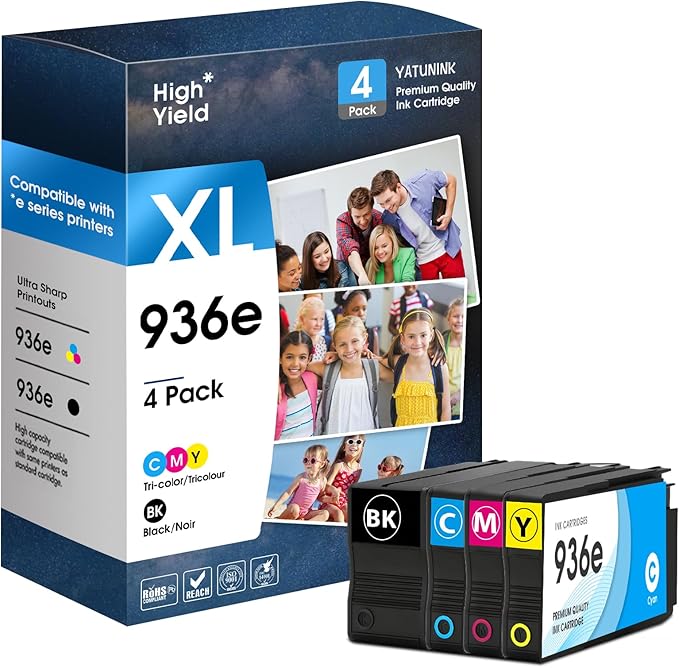 936XL 936e Ink Cartridges Combo Pack Compatible by YATUNINK