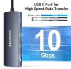 USB C Video Output Hub, 3 USB-C & 2 USB-A 3.2 10Gbps Ports, 4K@60Hz HDMI - Image 3