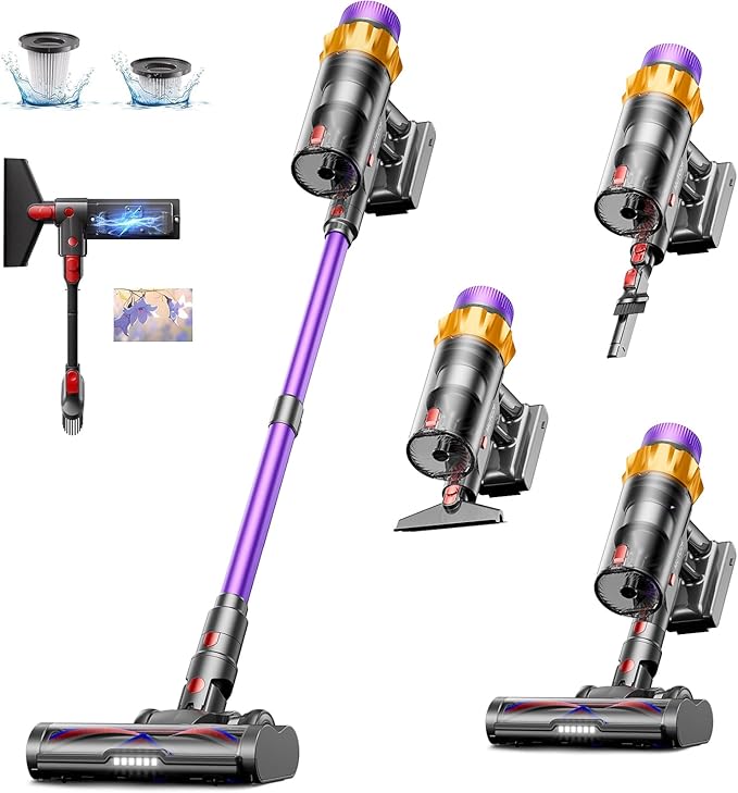 Cordless Vacuum Cleaner, 600W 50KPA 70 Mins Vacuum Cleaners by Unknown