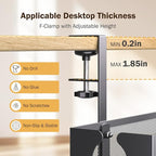 DELAMU Under Desk Cable Management Tray, No Drill Metal Mesh Cable Management - Image 3