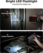 GOODaaa Solar Power Bank, 45800mAh Wireless Portable Charger Built-in Cables - Image 7