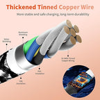 Multi Charging Cable, Dual Type-C Multiple Charger Cable Nylon Braided 4 in 1 - Image 4