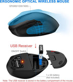 Wireless Keyboard and Mouse Combo, EDJO 2.4G Full-Sized Ergonomic Computer - Image 4