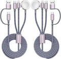 2Pack Upgraded 3 in 2 USB C Cable by ChargeBeyondPowerWithin