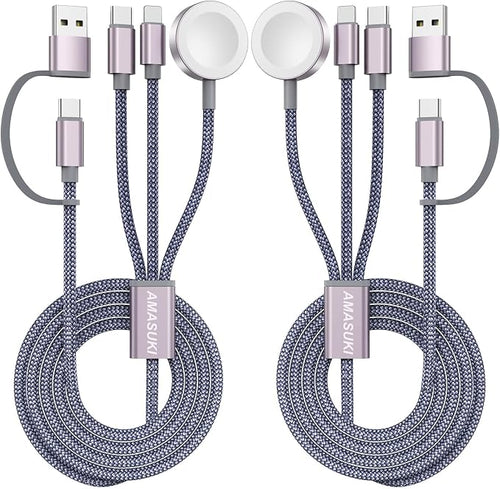 2Pack Upgraded 3 in 2 USB C Cable by ChargeBeyondPowerWithin