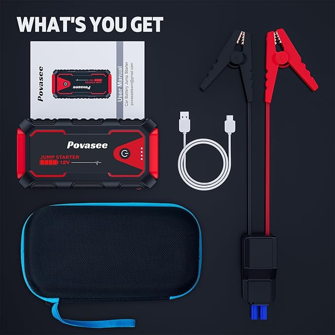 Povasee Jump Starter 5000A Car Jumper Starter, Model A30 12V Jump Box - Image 6