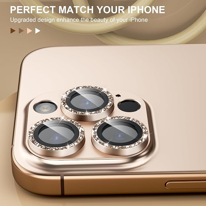 beuxece Compatible for iPhone 16 Pro/iPhone 16 Pro Max Camera Lens Protector - Image 4