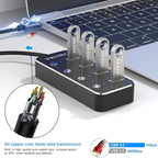 USB Hub, VKUSRA 4 Port USB 3.0 Hub Splitter - Image 3