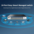 Easy Smart Managed Ethernet Switch, 24 Port Gigabit Switch, Network Hub - Image 8