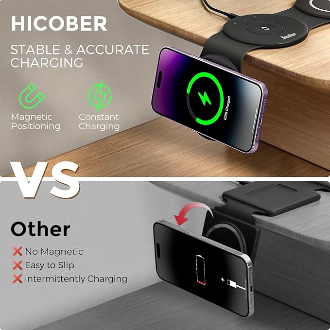 3 in 1 Charging Station for Apple Multiple Devices, Foldable Travel Wireless - Image 3