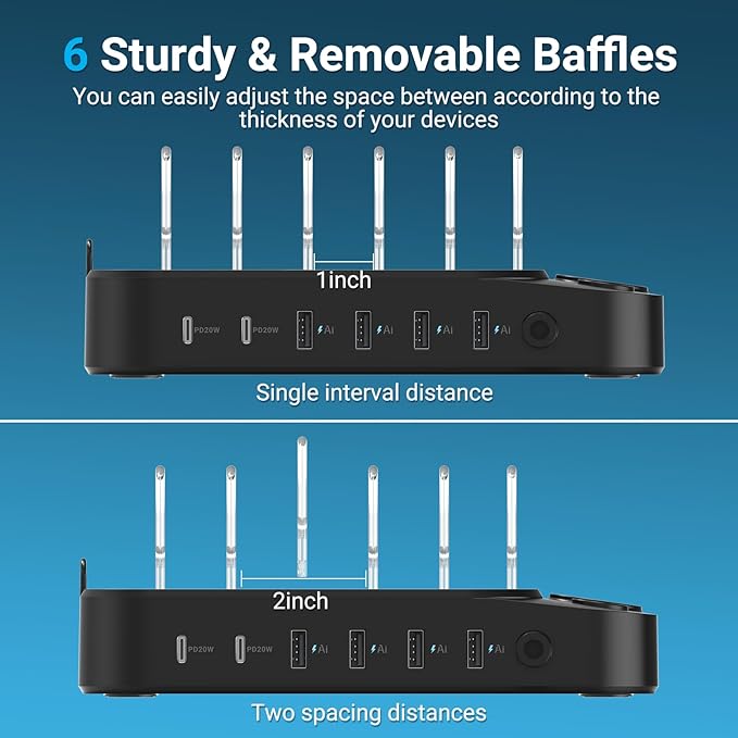 Catlyn Charging Station for Multiple Devices, 8 Port Charger Stations - Image 6