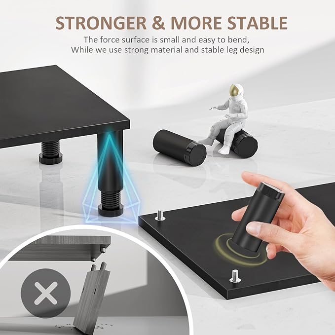 AX WABER Dual Monitor Stand Riser, Monitor Stand - Image 4