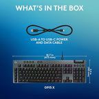 Logitech G915 X Wired Mechanical Gaming Keyboard, Double-Shot PBT Keycaps - Image 8