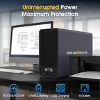 GOLDENMATE 1500VA/1000W Lithium UPS Battery Backup and Surge Protector - Image 2