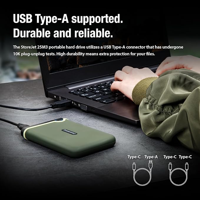 Transcend 2TB USB 3.1 Gen 1 StoreJet 25M3S SJ25M3S Rugged External Hard Drive - Image 6