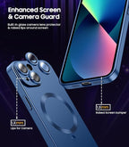 Magnetic for iPhone 13 Case Slim Soft Silicone Bumper Shockproof Metallic - Image 4