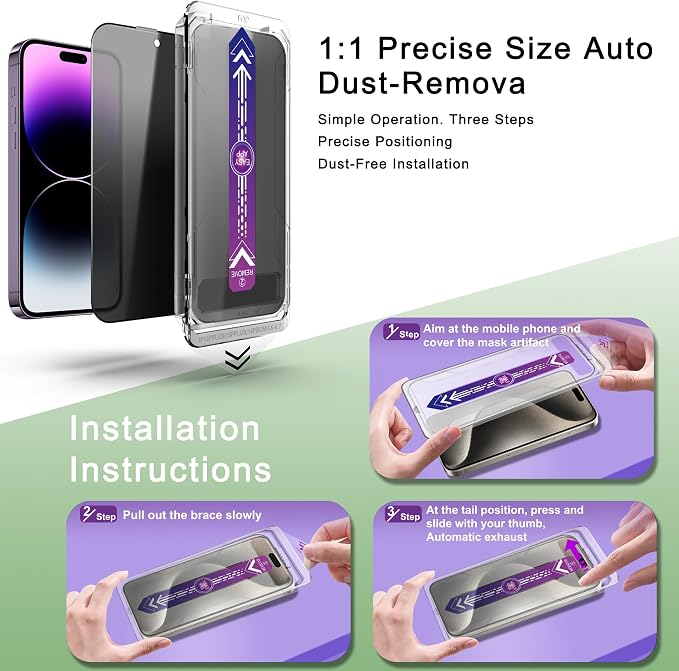 2 Pack Privacy Screen Protector - Image 3