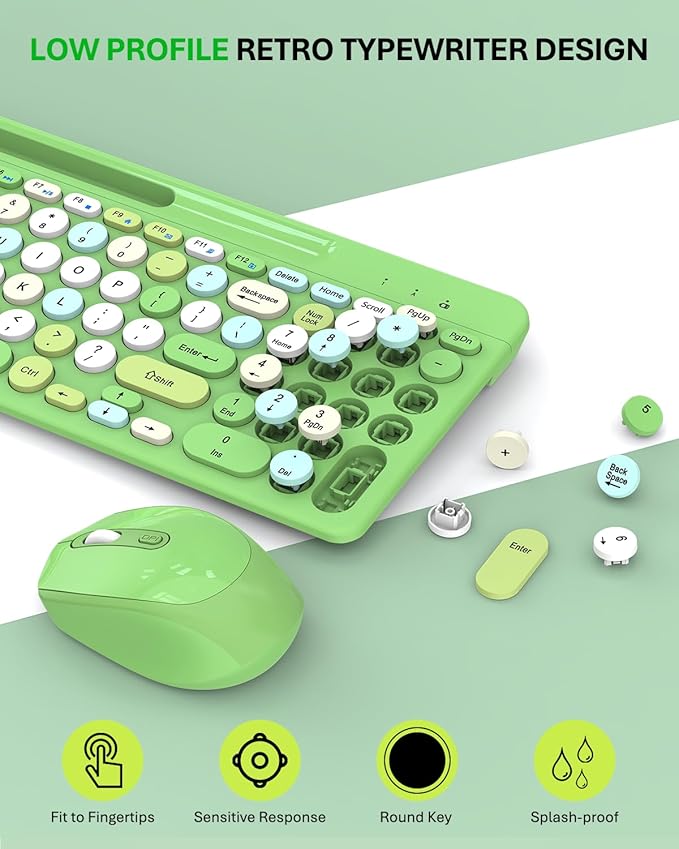 Colorful Wireless Keyboard and Mouse Combo - Image 2