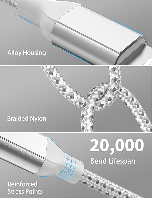 1ft USB C to Lightning Cable Short, 12inch Nylon Braided Type C to Lightning - Image 6