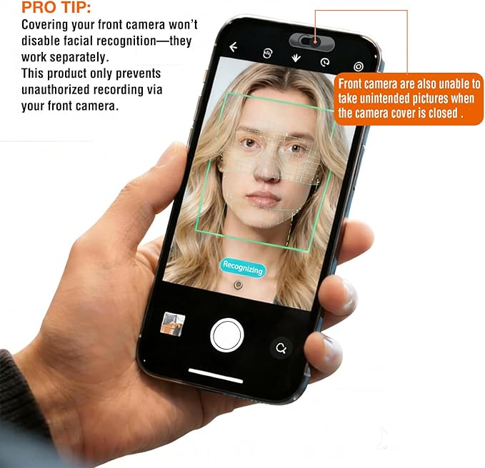 Front Camera Cover -Smartphones Webcam Cover Protect Privacy, Camera Privacy - Image 6