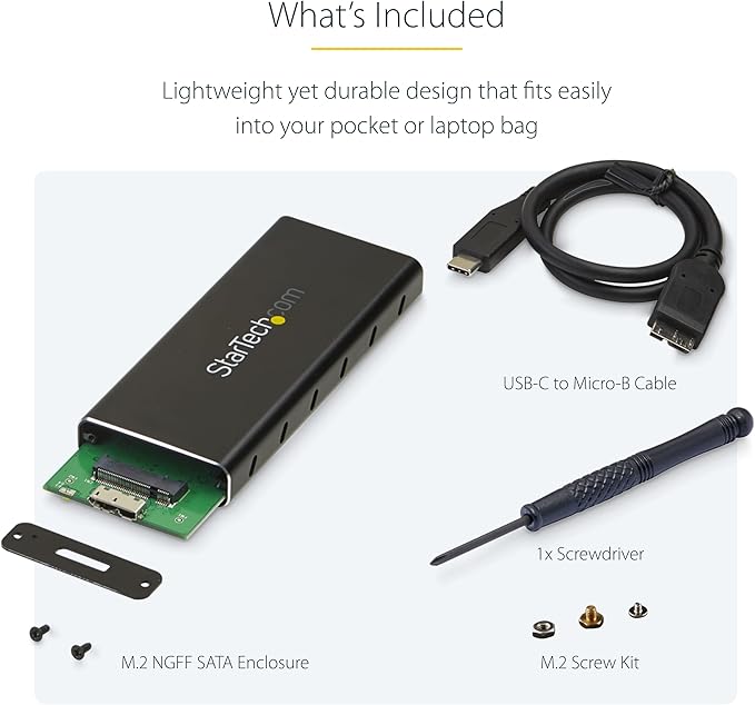 StarTech.com M.2 SSD Enclosure for M.2 SATA SSDs - Image 8