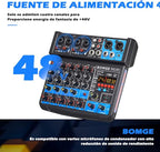 BOMGE 6 Channel mini DJ Audio sound mixer console - Image 4