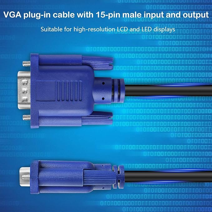 PASOW VGA to VGA Monitor Cable HD15 Male to Male - Image 5