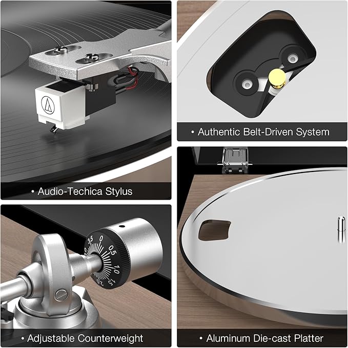 Turntables Record Player with Wireless Output Connectivity Vinyl Player - Image 7