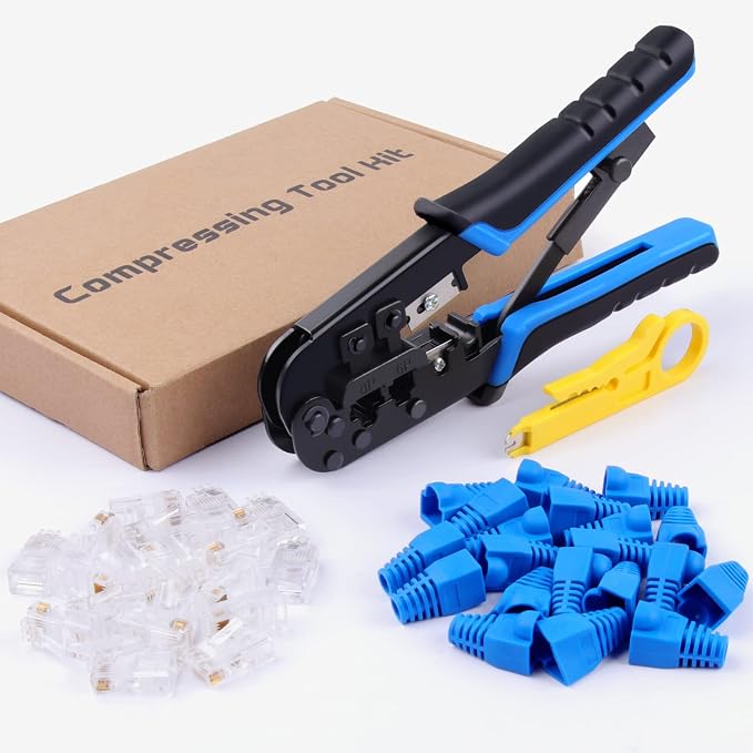 Delgada RJ45 Ethernet Crimping Tool kit, 4in1 Professional Cutter Stripper - Image 7