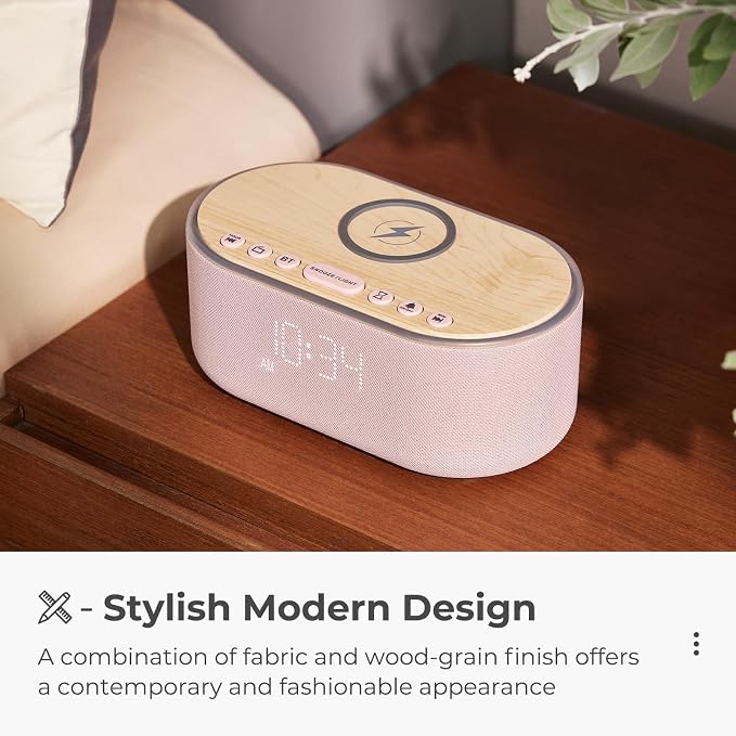 uscce Alarm Clock Bluetooth FM Radio: 10W Stereo Sound Speaker - Image 4